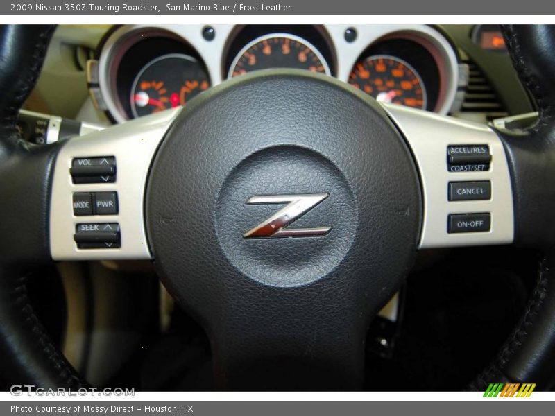 San Marino Blue / Frost Leather 2009 Nissan 350Z Touring Roadster