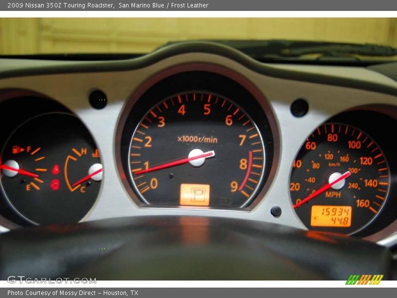 San Marino Blue / Frost Leather 2009 Nissan 350Z Touring Roadster
