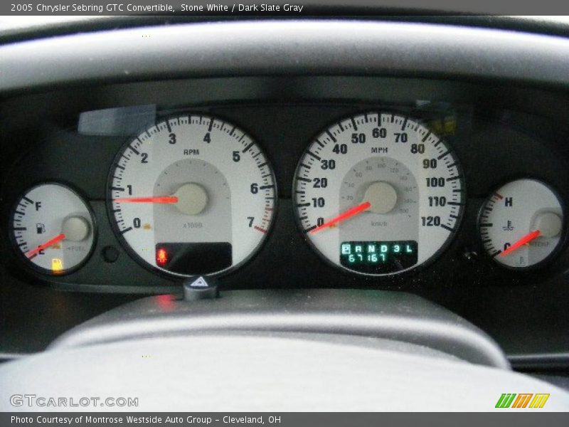 Stone White / Dark Slate Gray 2005 Chrysler Sebring GTC Convertible