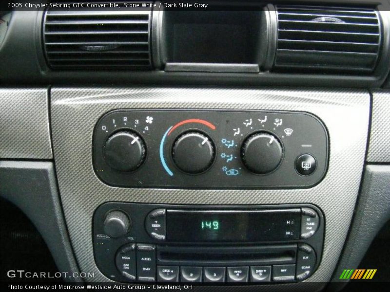 Stone White / Dark Slate Gray 2005 Chrysler Sebring GTC Convertible