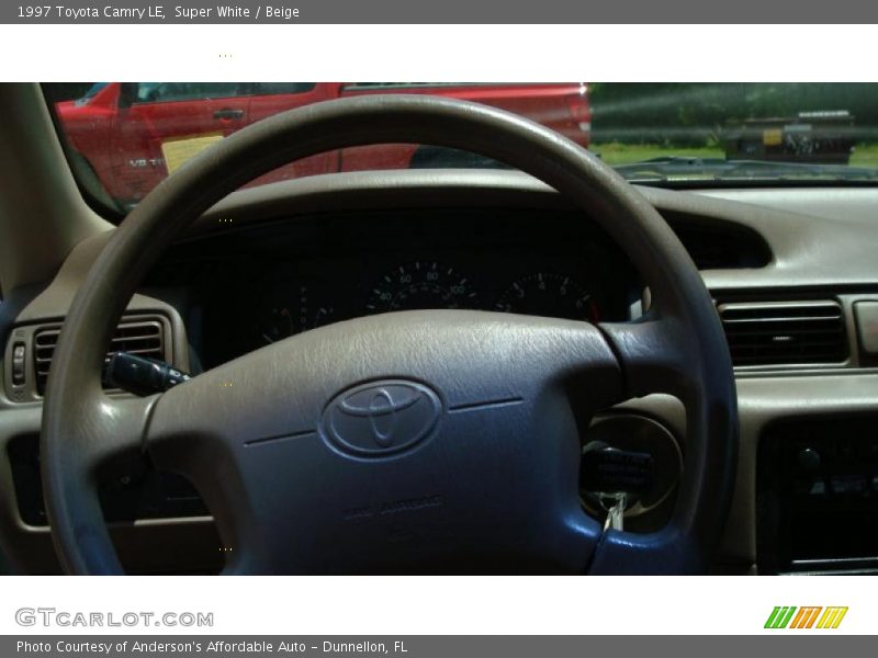 Super White / Beige 1997 Toyota Camry LE