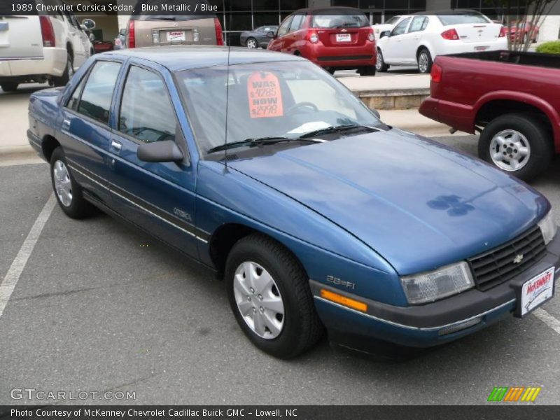 Blue Metallic / Blue 1989 Chevrolet Corsica Sedan