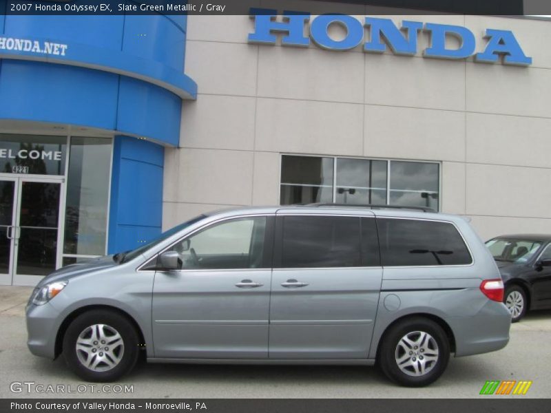 Slate Green Metallic / Gray 2007 Honda Odyssey EX