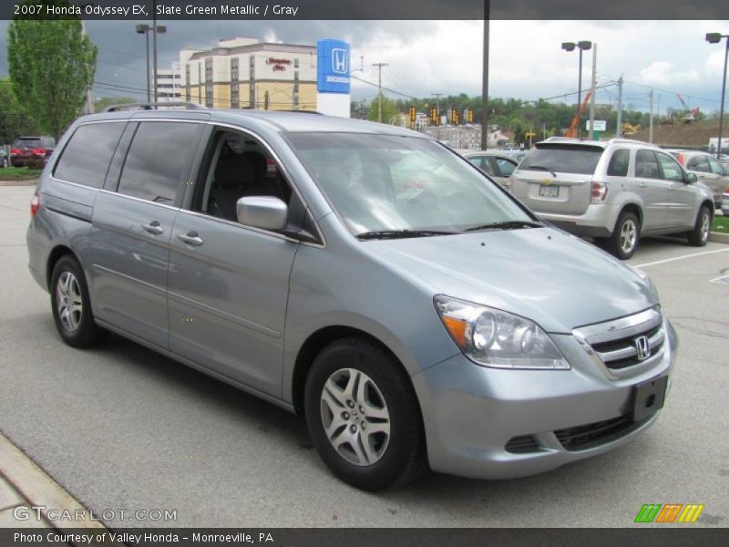 Slate Green Metallic / Gray 2007 Honda Odyssey EX