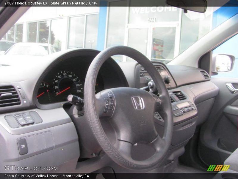 Slate Green Metallic / Gray 2007 Honda Odyssey EX