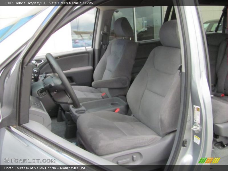 Slate Green Metallic / Gray 2007 Honda Odyssey EX