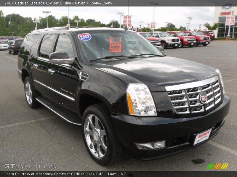 Black Raven / Ebony/Ebony 2007 Cadillac Escalade ESV AWD