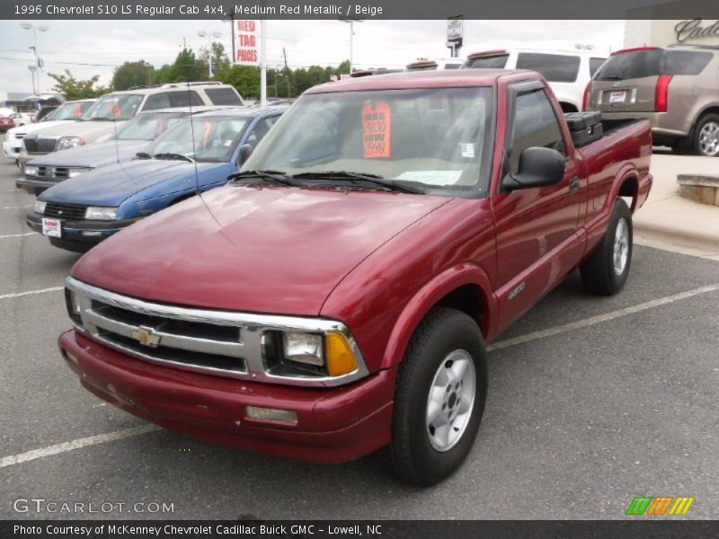  1996 S10 LS Regular Cab 4x4 Medium Red Metallic