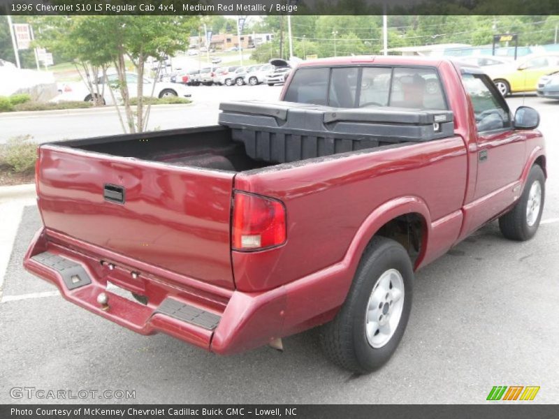 Medium Red Metallic / Beige 1996 Chevrolet S10 LS Regular Cab 4x4