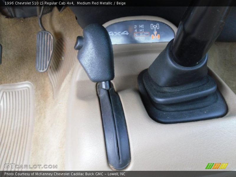 Medium Red Metallic / Beige 1996 Chevrolet S10 LS Regular Cab 4x4