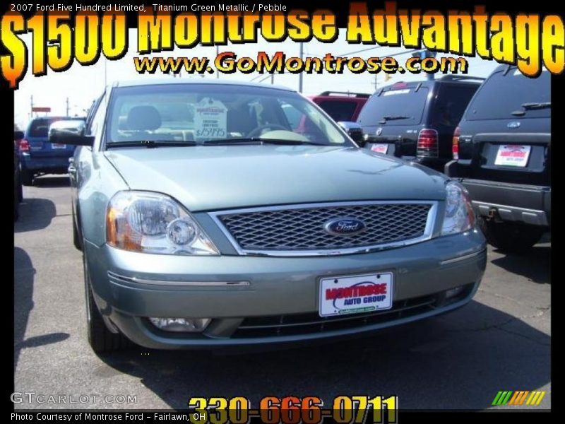 Titanium Green Metallic / Pebble 2007 Ford Five Hundred Limited