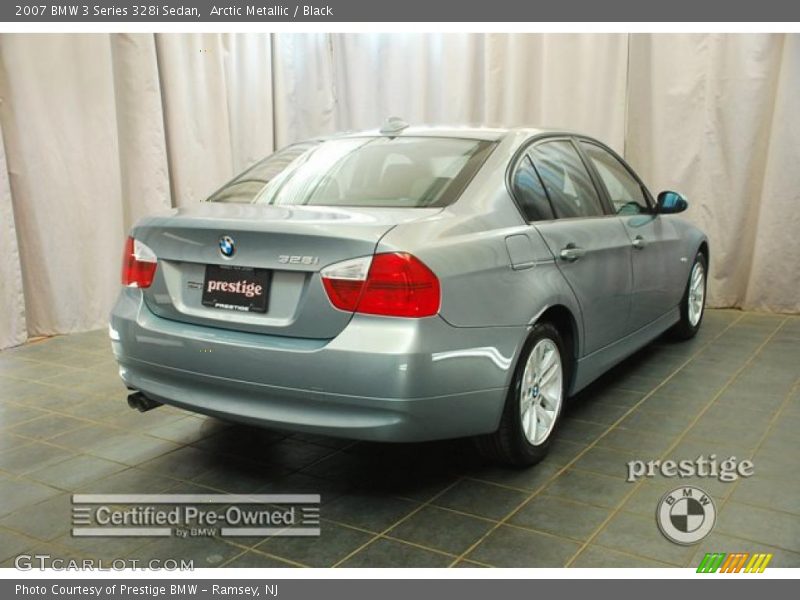 Arctic Metallic / Black 2007 BMW 3 Series 328i Sedan