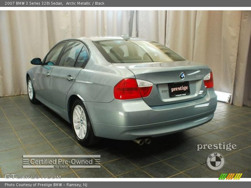 Arctic Metallic / Black 2007 BMW 3 Series 328i Sedan