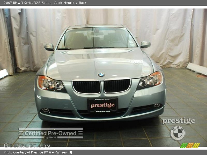 Arctic Metallic / Black 2007 BMW 3 Series 328i Sedan