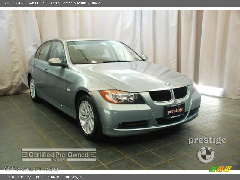 Arctic Metallic / Black 2007 BMW 3 Series 328i Sedan
