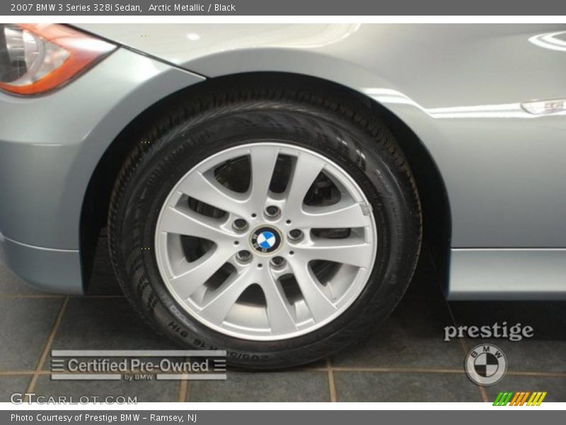 Arctic Metallic / Black 2007 BMW 3 Series 328i Sedan