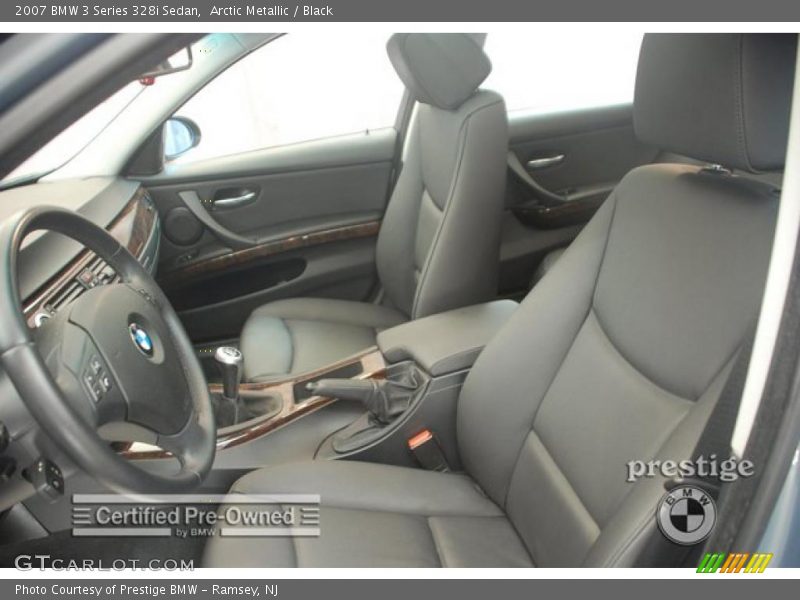 Arctic Metallic / Black 2007 BMW 3 Series 328i Sedan
