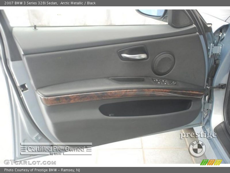 Arctic Metallic / Black 2007 BMW 3 Series 328i Sedan