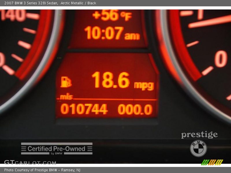 Arctic Metallic / Black 2007 BMW 3 Series 328i Sedan
