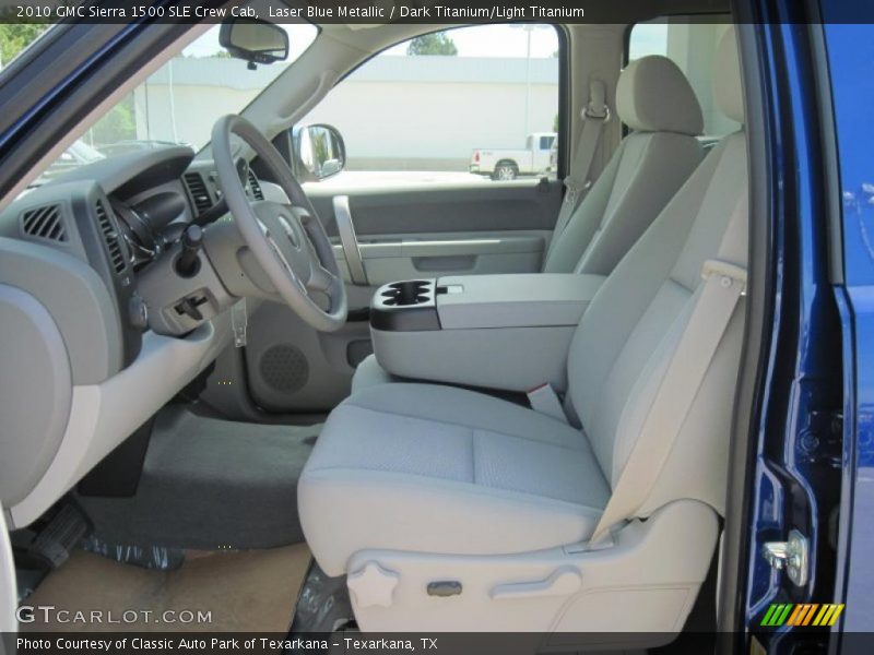 Laser Blue Metallic / Dark Titanium/Light Titanium 2010 GMC Sierra 1500 SLE Crew Cab