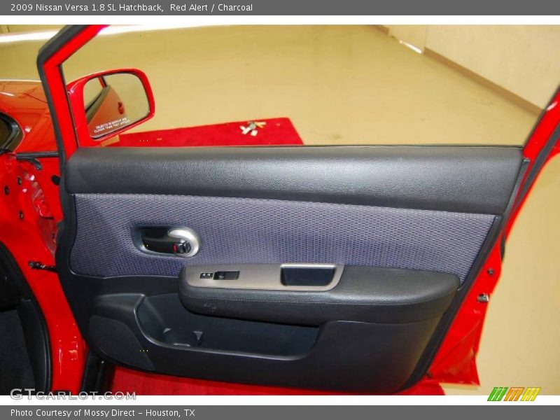 Red Alert / Charcoal 2009 Nissan Versa 1.8 SL Hatchback