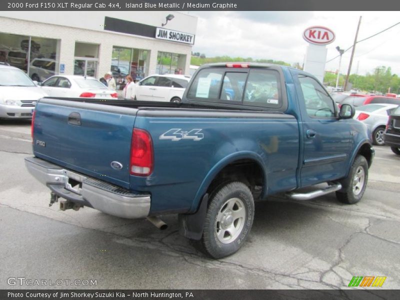 Island Blue Metallic / Medium Graphite 2000 Ford F150 XLT Regular Cab 4x4