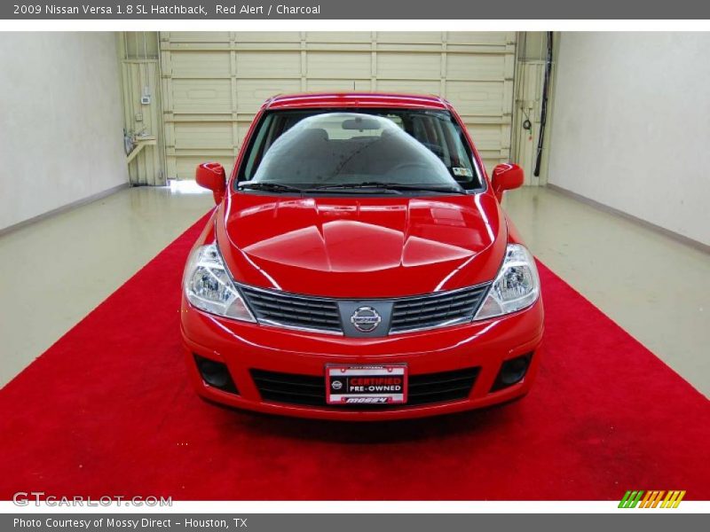 Red Alert / Charcoal 2009 Nissan Versa 1.8 SL Hatchback