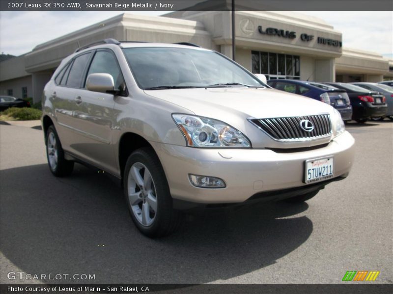 Savannah Beige Metallic / Ivory 2007 Lexus RX 350 AWD