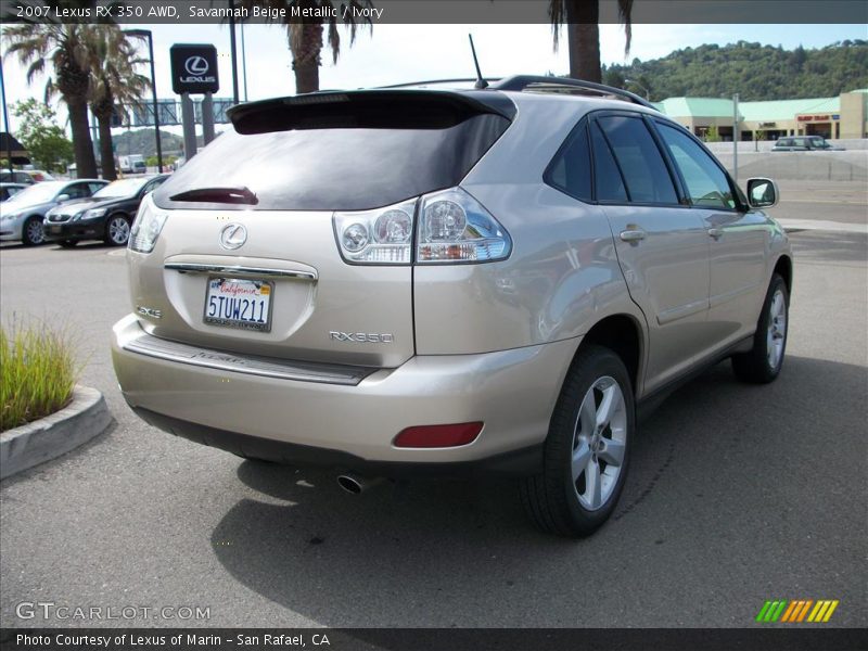 Savannah Beige Metallic / Ivory 2007 Lexus RX 350 AWD