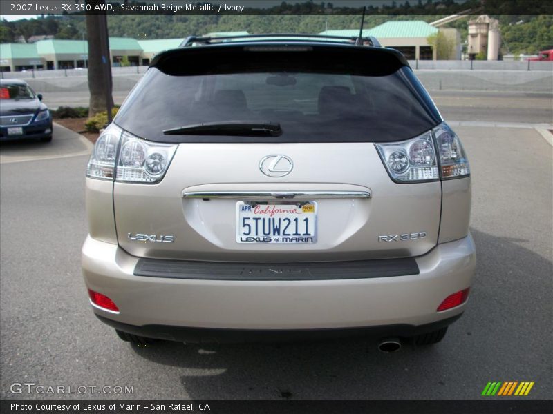 Savannah Beige Metallic / Ivory 2007 Lexus RX 350 AWD