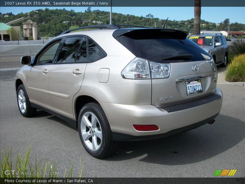 Savannah Beige Metallic / Ivory 2007 Lexus RX 350 AWD