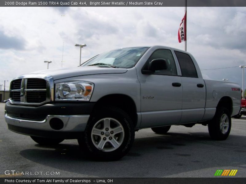 Bright Silver Metallic / Medium Slate Gray 2008 Dodge Ram 1500 TRX4 Quad Cab 4x4