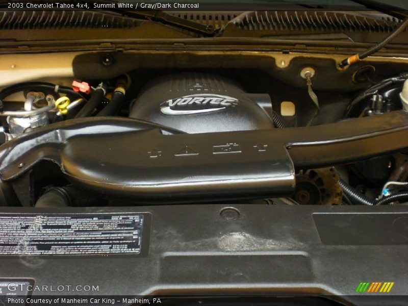 Summit White / Gray/Dark Charcoal 2003 Chevrolet Tahoe 4x4