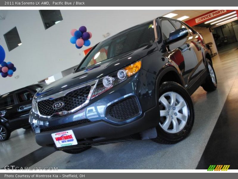 Pacific Blue / Black 2011 Kia Sorento LX AWD