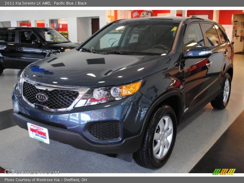 Pacific Blue / Black 2011 Kia Sorento LX AWD