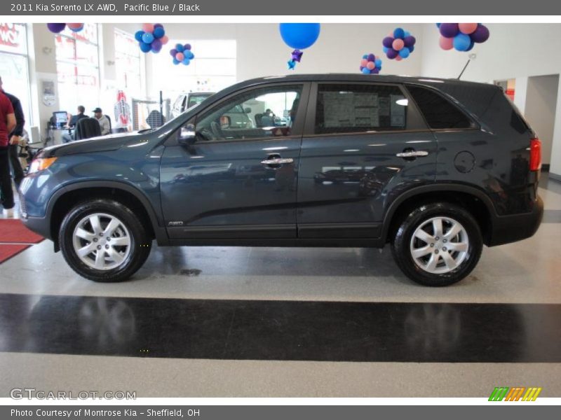 Pacific Blue / Black 2011 Kia Sorento LX AWD