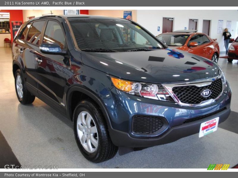 Pacific Blue / Black 2011 Kia Sorento LX AWD