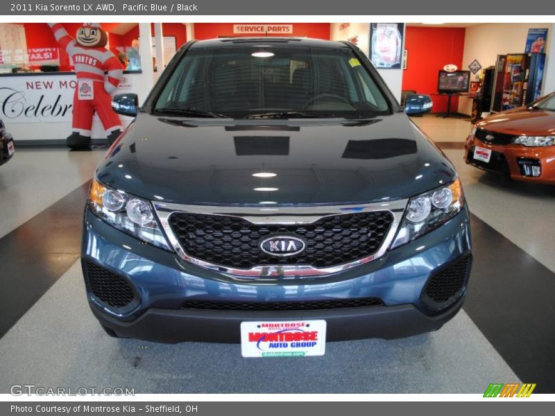 Pacific Blue / Black 2011 Kia Sorento LX AWD