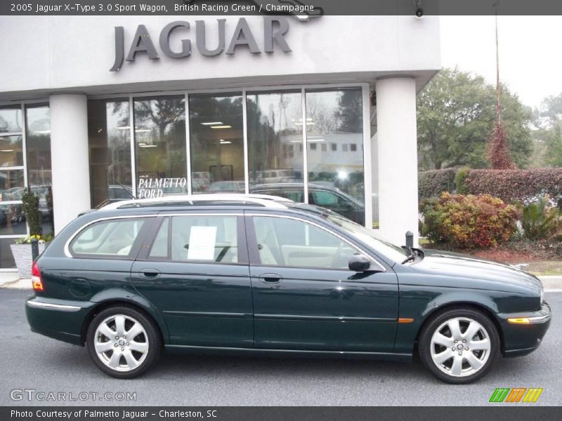 British Racing Green / Champagne 2005 Jaguar X-Type 3.0 Sport Wagon