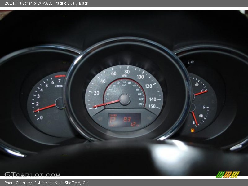 Pacific Blue / Black 2011 Kia Sorento LX AWD