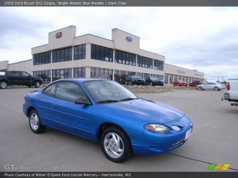 Bright Atlantic Blue Metallic / Dark Gray 2002 Ford Escort ZX2 Coupe