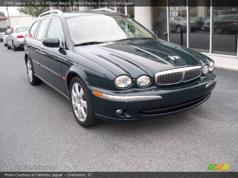 British Racing Green / Champagne 2005 Jaguar X-Type 3.0 Sport Wagon