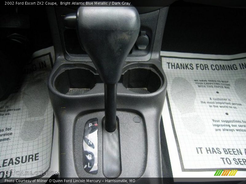 Bright Atlantic Blue Metallic / Dark Gray 2002 Ford Escort ZX2 Coupe