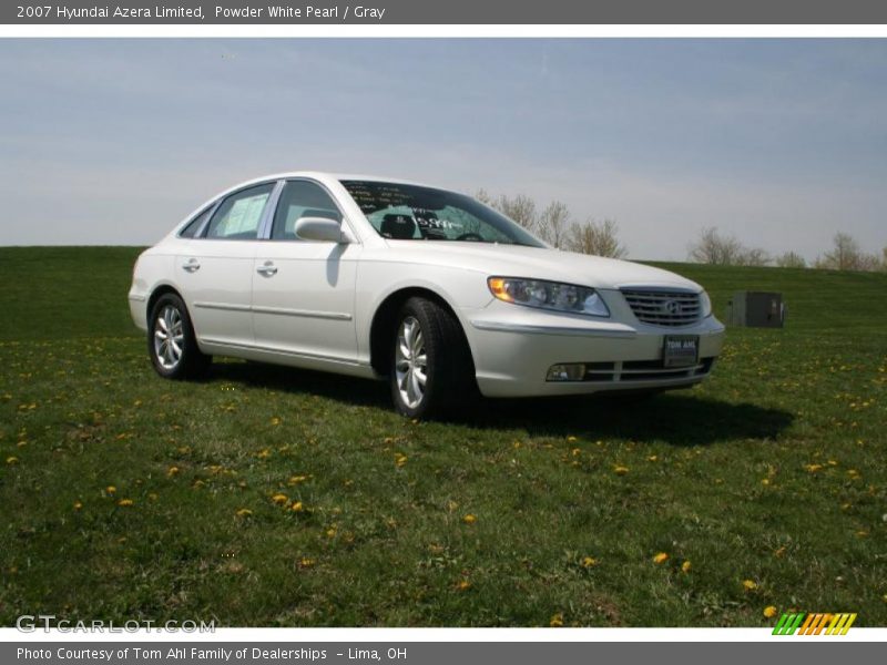 Powder White Pearl / Gray 2007 Hyundai Azera Limited