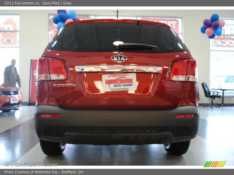 Spicy Red / Gray 2011 Kia Sorento LX