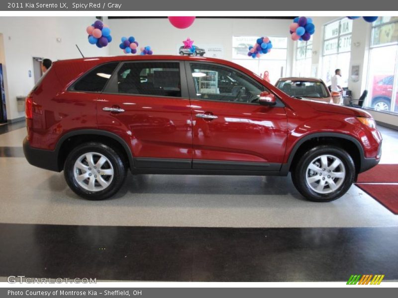 Spicy Red / Gray 2011 Kia Sorento LX