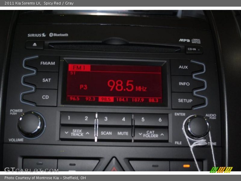 Spicy Red / Gray 2011 Kia Sorento LX