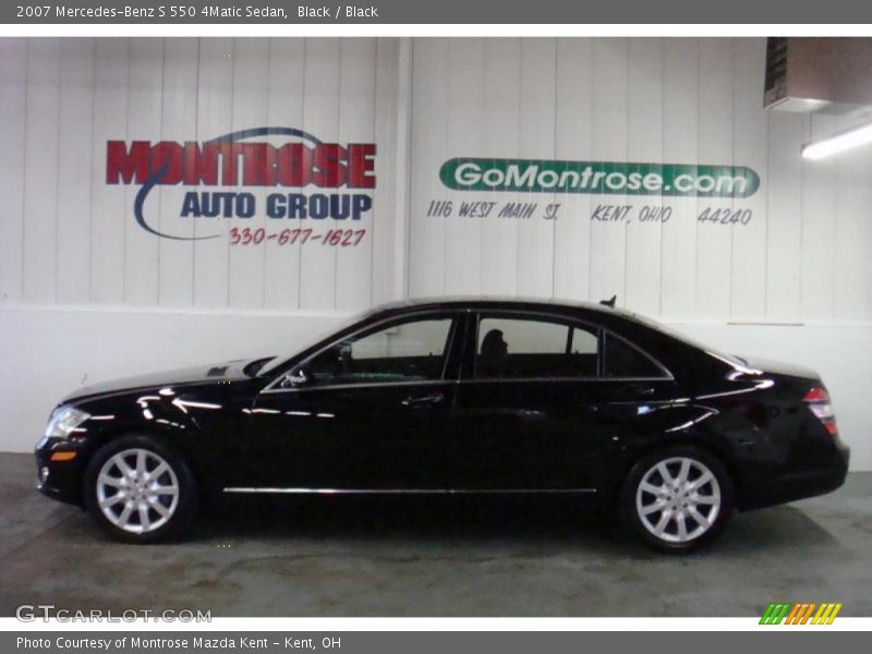 Black / Black 2007 Mercedes-Benz S 550 4Matic Sedan