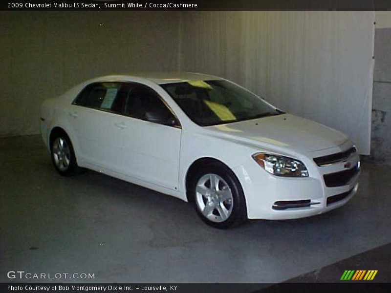 Summit White / Cocoa/Cashmere 2009 Chevrolet Malibu LS Sedan
