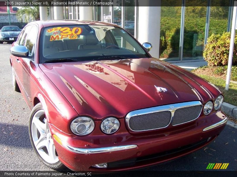 Radiance Red Metallic / Champagne 2005 Jaguar XJ Super V8